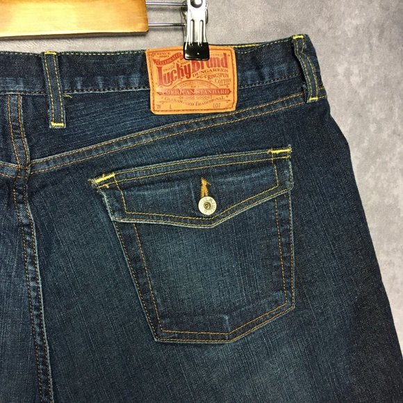 VTG Lucky Brand Mens Rivington Straight Blue Jeans size‎ 40x30 Stretch Denim - Picture 7 of 16